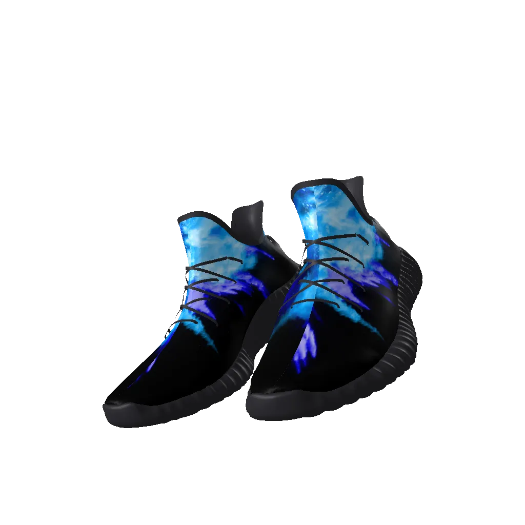 Boom Sneakers - All-Over Print Lace Up Knit Chunky Sneakers
