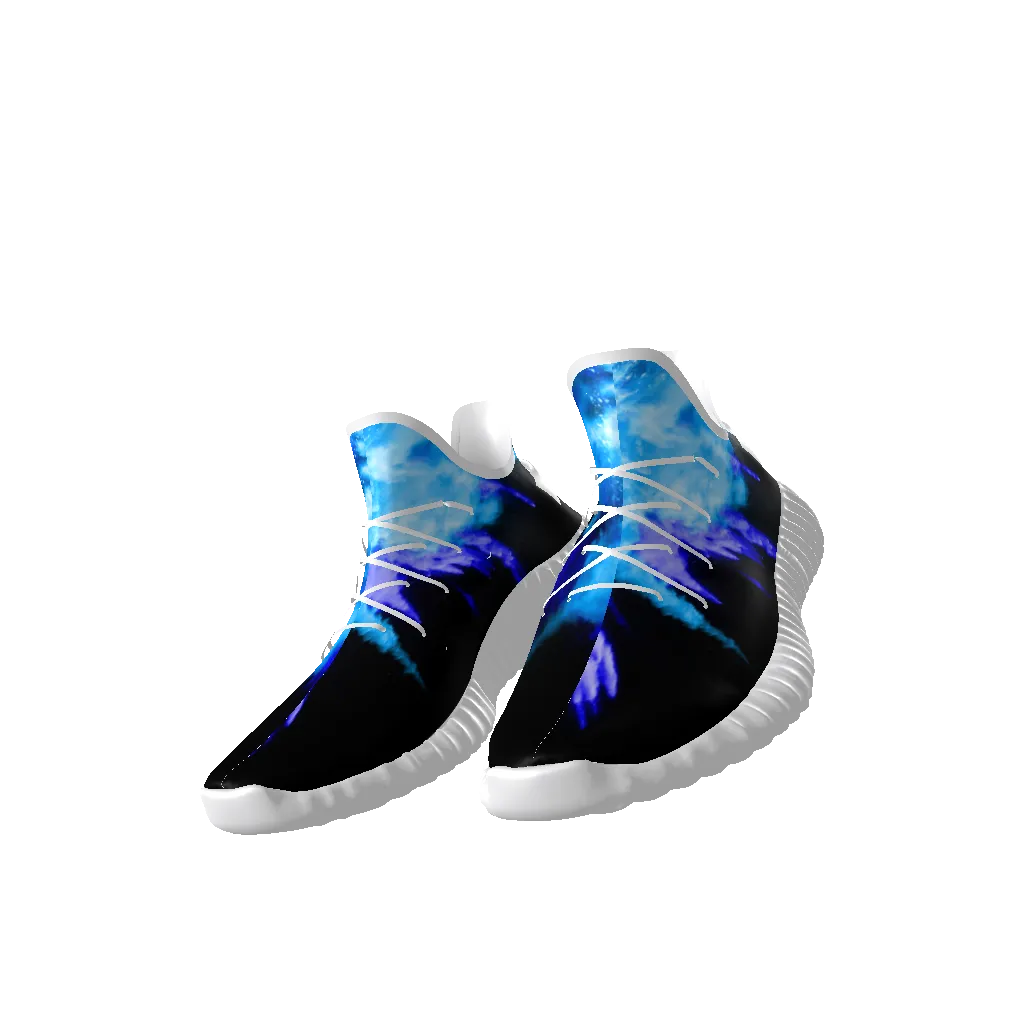 Boom Sneakers - All-Over Print Lace Up Knit Chunky Sneakers