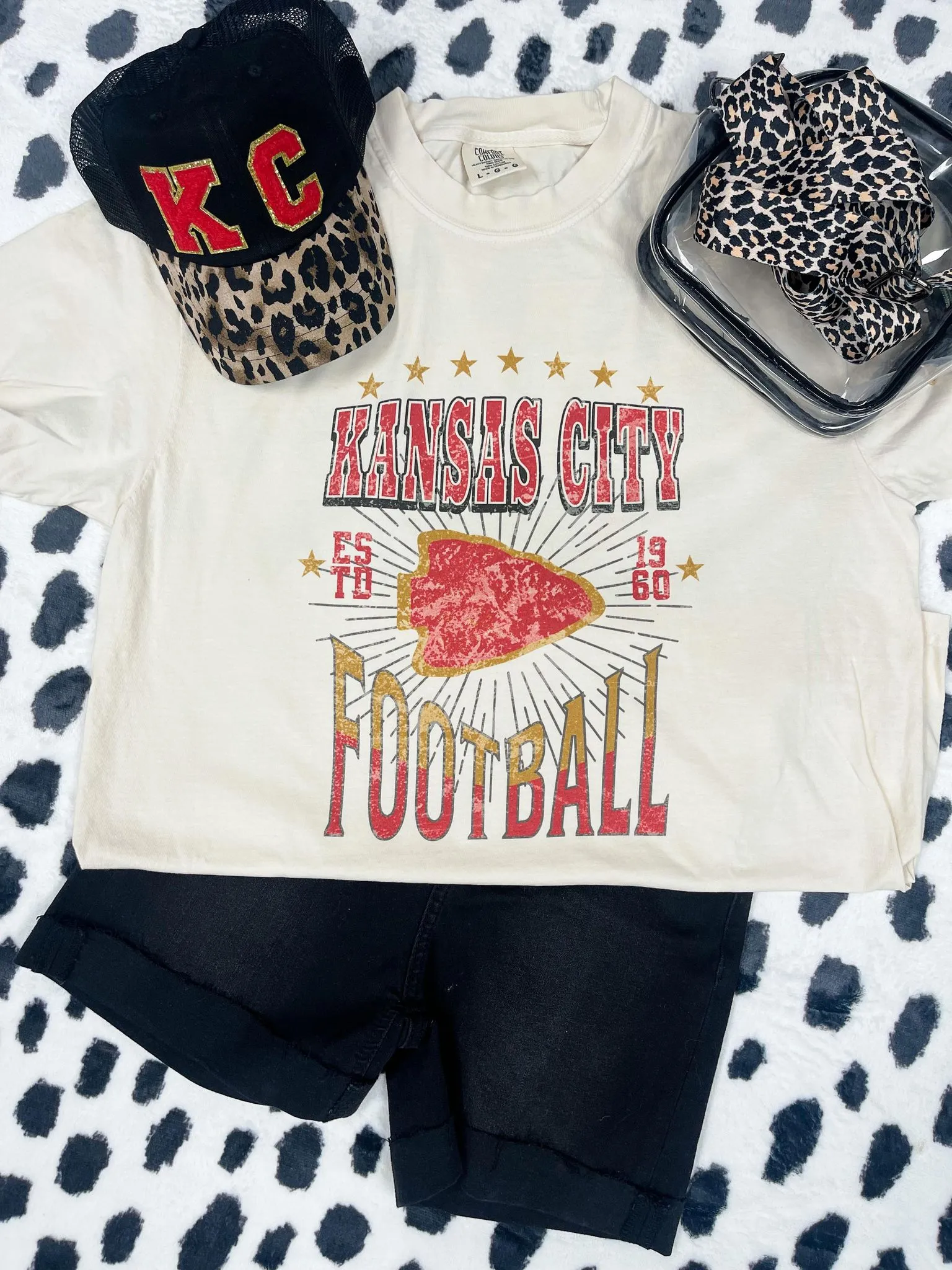 Kansas City Football Ivory Graphic Tee