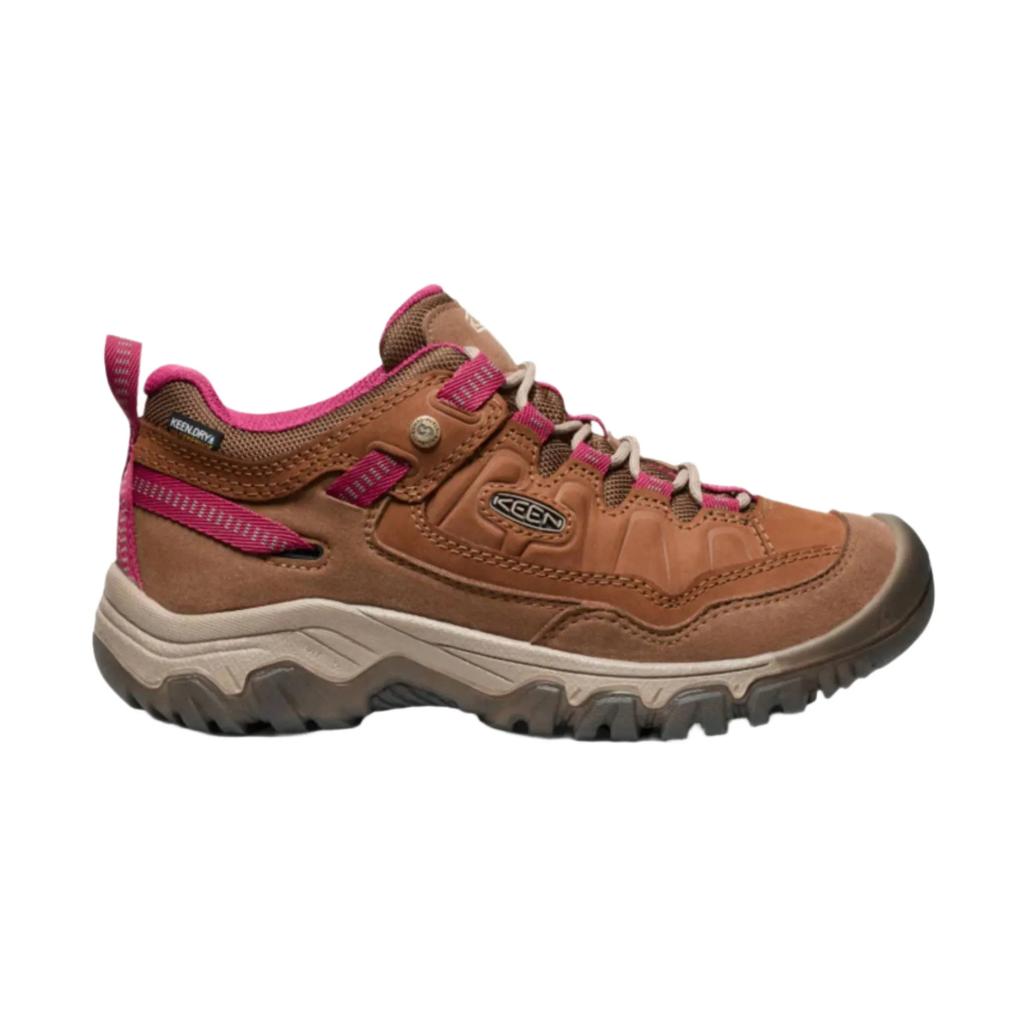 KEEN Women's Targhee IV Waterproof Hiking Shoe - Bison/Beaujolais