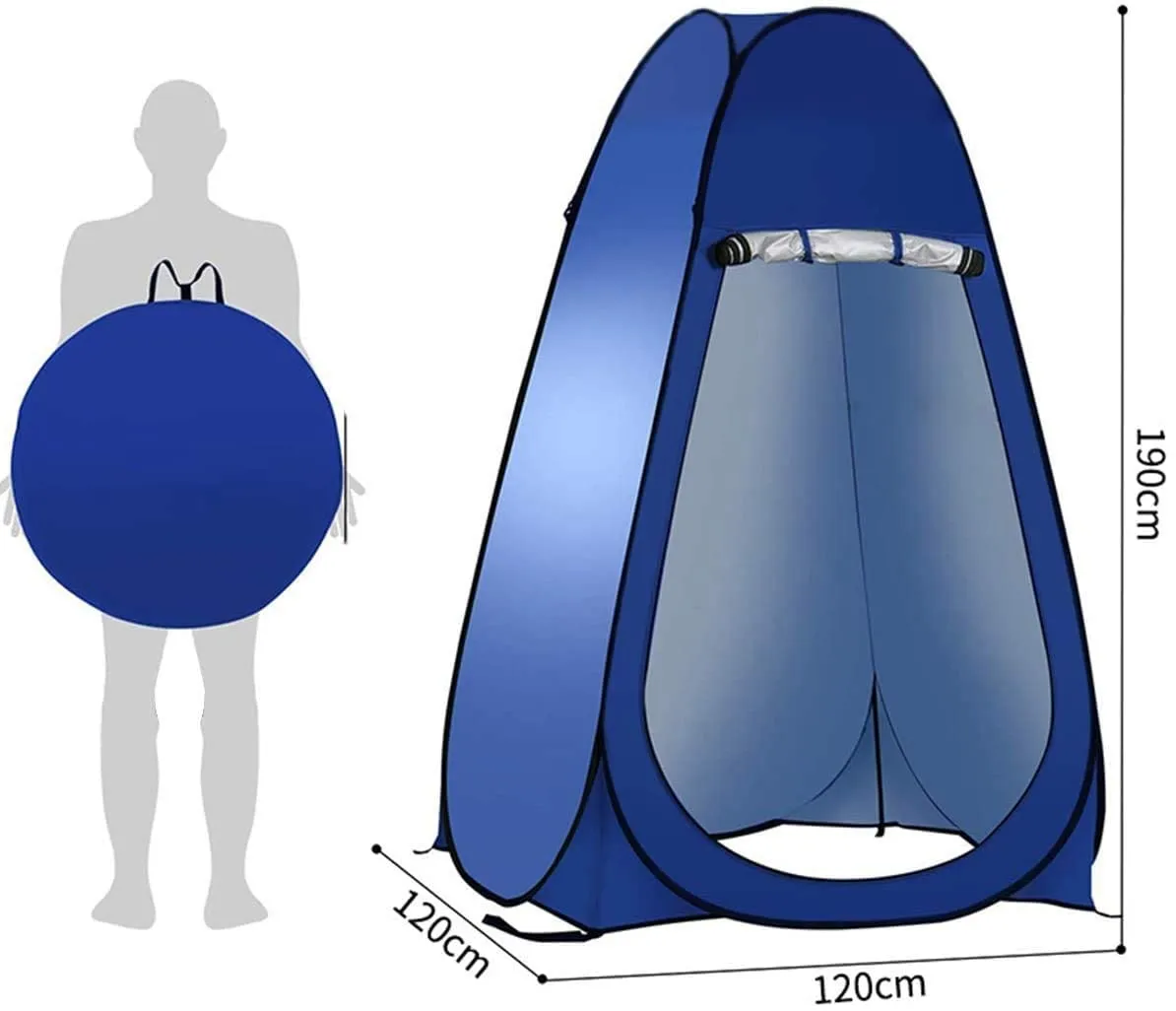 New Brekmis Camping Toilet Pop Up Privacy Tent Changing Room Tent Portable Toilet for Camping Portable Shower Silver Coated Dressing Room Tent UV Protection Privacy Shelter Camping Cabana, Blue