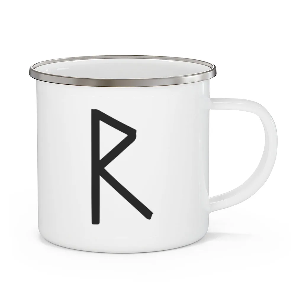 Raidho (Journey) Viking Rune Enamel Camping Mug