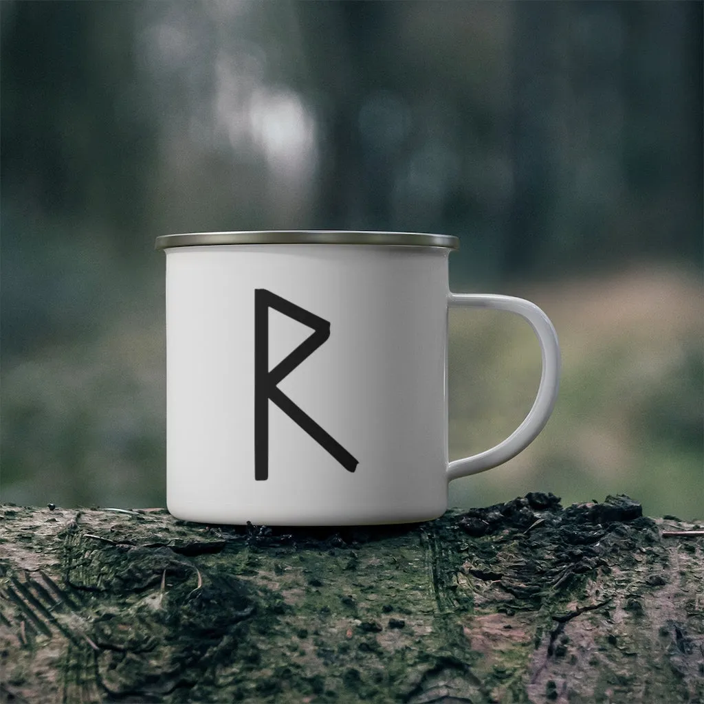 Raidho (Journey) Viking Rune Enamel Camping Mug