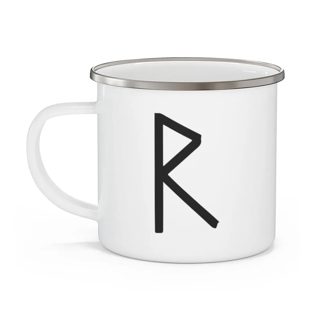 Raidho (Journey) Viking Rune Enamel Camping Mug