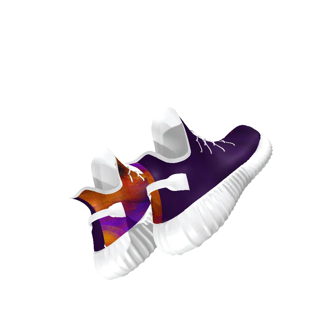 Ultra Party Sneakers - All-Over Print Lace Up Knit Chunky Sneakers