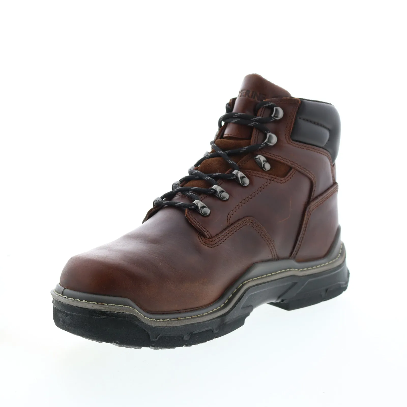Wolverine Raider Durashocks Waterproof Met-Guard Mens Brown Wide Work Boots