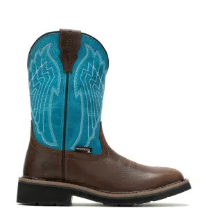 Wolverine Rancher Eagle Waterproof Steel Toe Womens Brown Wide Work Boots