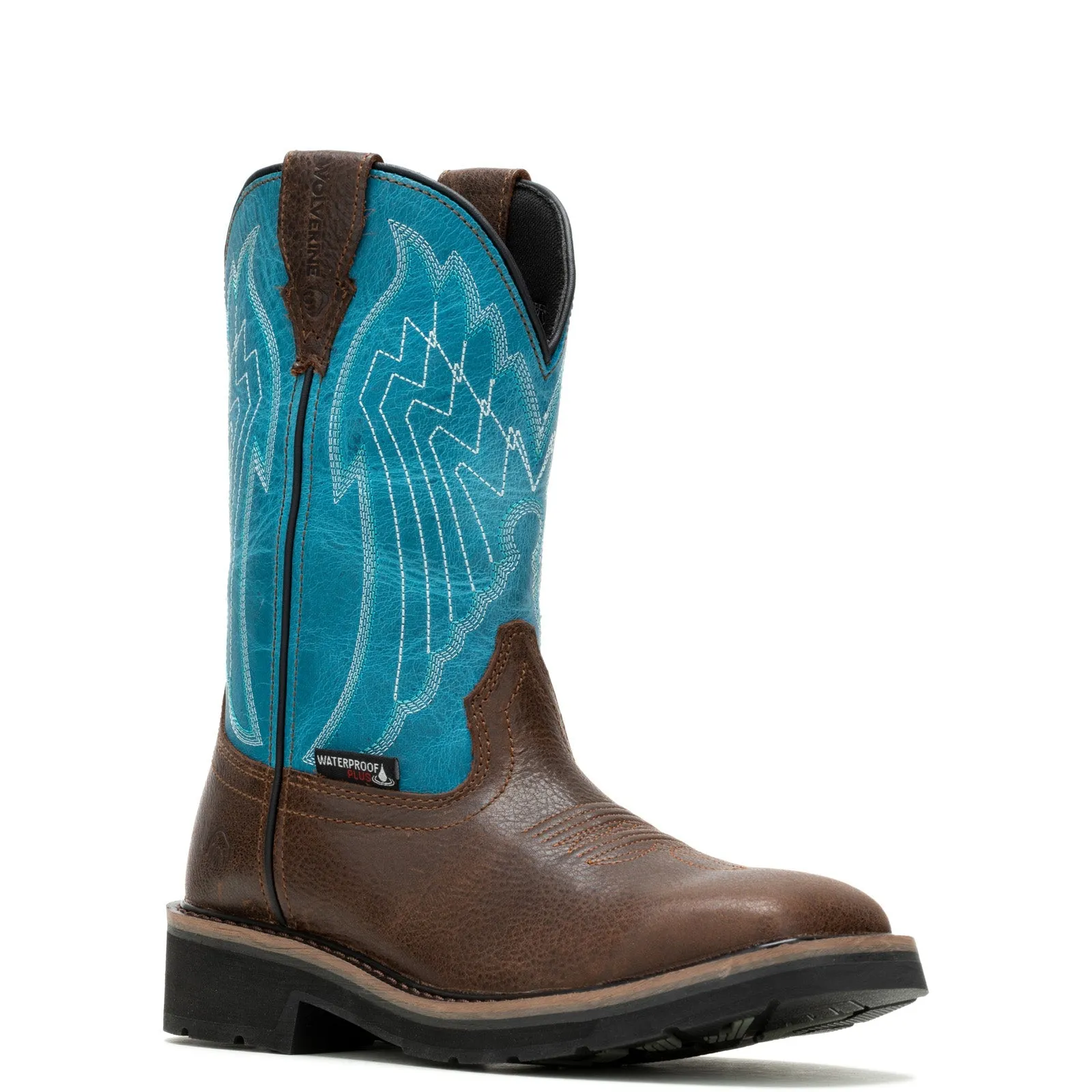 Wolverine Rancher Eagle Waterproof Steel Toe Womens Brown Wide Work Boots